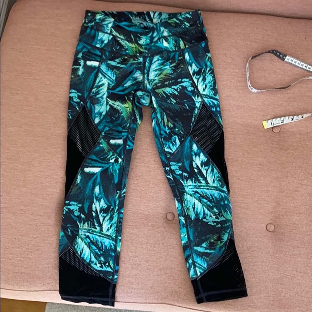 Athleta Capris with mesh inset